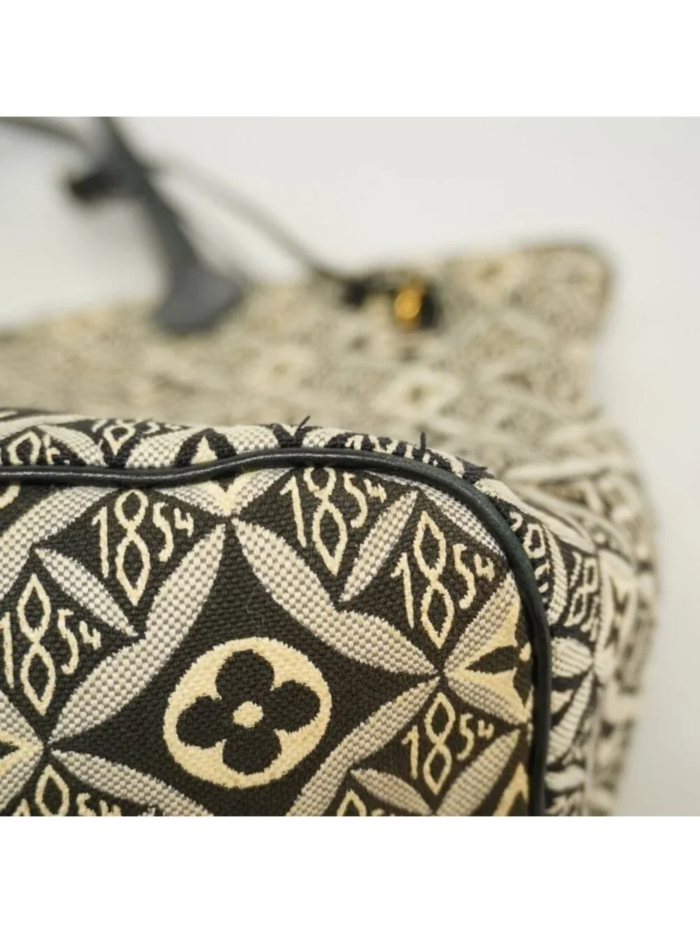 Louis Vuitton Tote Monogram Jacquard Neverfull MM Black Gray
